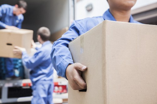 Office relocation planning in Marylebone with boxes and furniture prepared for transport