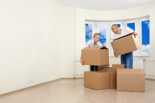 Marylebone residential storage with packed boxes and furniture ready for secure placement