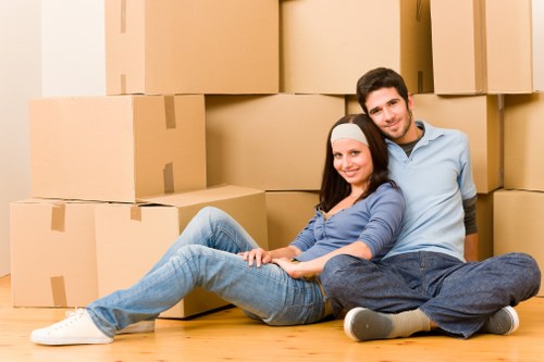 Professional removal van loading in Marylebone with careful handling